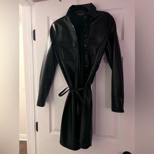 Truth by Republic faux leather belted trench (Size Medium)
